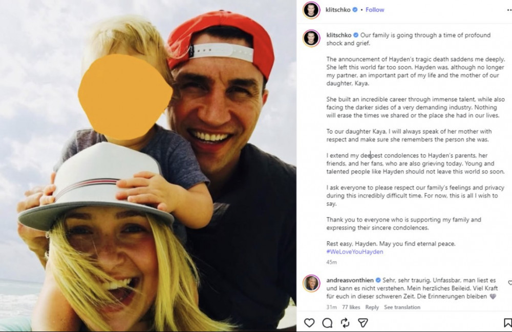Ex-noivo de Hayden Panettiere quebra silêncio sobre morte da atriz: ‘Choque profundo’